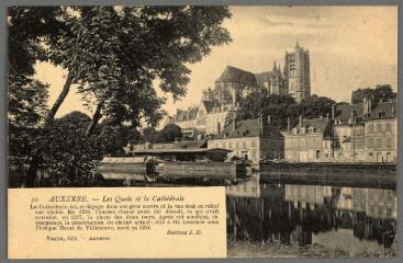 1 vue  - 30. Auxerre. Les quais et la cathédrale. (ouvre la visionneuse)