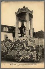 1 vue  - 13. Auxerre. Retraite illuminée du 2 août 1908, char des Mandolinistes. (ouvre la visionneuse)