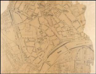 1 vue  - Plan d\'Auxerre (en 10 feuilles) [centre-ville sud, pont Paul-Bert] (ouvre la visionneuse)