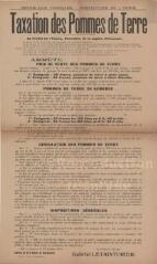 1 vue  - « Taxation des pommes de terre » : arrêté du préfet de l’Yonne. (ouvre la visionneuse)