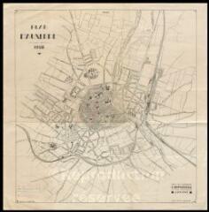 1 vue « Plan d'Auxerre, 1938, édité par l'imprimerie l'Universelle, 12 place Saint-Amâtre, Auxerre » impression noir et blanc noir et blanc.
