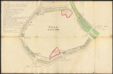 1 vue  - [Plan des remparts, tours et fossés de la ville d\'Auxerre pour l\'aliénation des remparts] (ouvre la visionneuse)