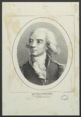 1 vue  - Portrait de Scipion Charles Victor Auguste de la Garde, marquis de Chambonas, Maire de Sens, Ministre des Affaires Etrangères de Louis XVI (ouvre la visionneuse)