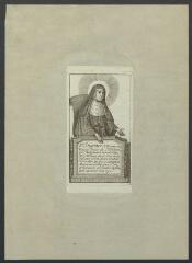 1 vue  - Portrait de Sainte Ingoare (sœur de Saint-Ebbon), bénédictine de l\'Abbaye de Saint-Pierre-le-Vif (Sens), morte en 750 (ouvre la visionneuse)