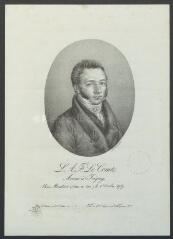 1 vue  - Portrait de L. A. F. , avoué à Joigny, né le 1er Octobre 1787 à Montdesir (Seine-et-Oise) (ouvre la visionneuse)
