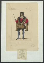 1 vue  - Portrait de Gui de Rochefort, chancelier de France et armes de la famille de Rogreul (ouvre la visionneuse)