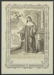 1 vue  - Portrait de Sainte Theodechilde ou Tichilde (518-571), vierge bénédictine, fille du Roi Clovis et de la Reine Sainte Clothilde (ouvre la visionneuse)