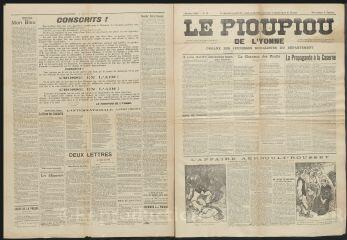 3 vues  - Le Pioupiou de l’Yonne : organe des jeunesses socialistes du département, n° 13, octobre 1910 (ouvre la visionneuse)