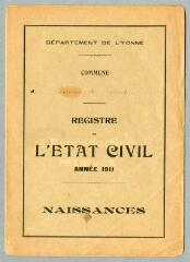 4 vues  - Registres du hameau de Laborde pour 1911 : registre des naissances. (ouvre la visionneuse)