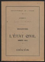 3 vues  - Registres du hameau de Laborde pour 1914 : registre des décès. (ouvre la visionneuse)
