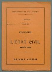 4 vues  - Registres de Laborde pour 1927 : registre des mariages. (ouvre la visionneuse)