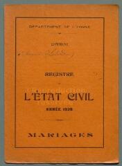 4 vues  - Registres de Laborde pour 1928 : registre des mariages. (ouvre la visionneuse)