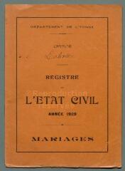 4 vues  - Registres de Laborde pour 1929 : registre des mariages. (ouvre la visionneuse)