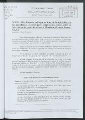 2 vues  - 2002-205 Enquête publique au titre de la législation sur les installations classées pour l\'exploitation d\'une unité de fabrication de produits laitiers à Monéteau (Yoplait-France SAS) (ouvre la visionneuse)