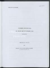 3 vues  - Ordre du jour et projets de délibérations de la séance du 28 novembre 2002 (ouvre la visionneuse)