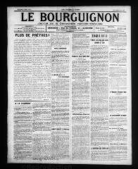 4 vues  - Le Bourguignon : journal de la démocratie radicale-socialiste, n° 57, mercredi 8 mars 1911 (ouvre la visionneuse)