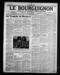 4 vues  - Le Bourguignon : journal de la démocratie radicale-socialiste, n° 151, mardi 30 juin 1914 (ouvre la visionneuse)