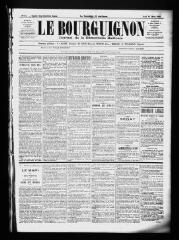 3 vues  - Le Bourguignon : journal de la démocratie radicale, n° 64, jeudi 16 mars 1899 (ouvre la visionneuse)