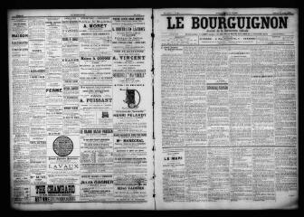 3 vues  - Le Bourguignon : journal de la démocratie radicale, n° 95, samedi 22 avril 1899 (ouvre la visionneuse)