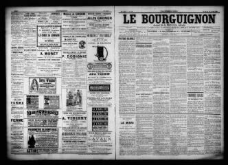 3 vues  - Le Bourguignon : journal de la démocratie radicale, n° 100, vendredi 28 avril 1899 (ouvre la visionneuse)
