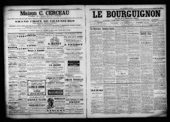 3 vues  - Le Bourguignon : journal de la démocratie radicale, n° 115, mardi 16 mai 1899 (ouvre la visionneuse)