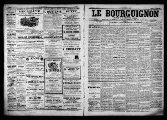 3 vues  - Le Bourguignon : journal de la démocratie radicale, n° 133, mercredi 7 juin 1899 (ouvre la visionneuse)
