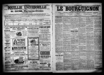 3 vues  - Le Bourguignon : journal de la démocratie radicale, n° 166, dimanche 16 juillet 1899 (ouvre la visionneuse)