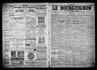 3 vues  - Le Bourguignon : journal de la démocratie radicale, n° 251, jeudi 26 octobre 1899 (ouvre la visionneuse)