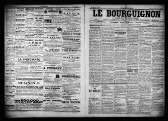 3 vues  - Le Bourguignon : journal de la démocratie radicale, n° 264, vendredi 10 novembre 1899 (ouvre la visionneuse)