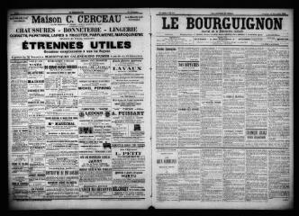 3 vues  - Le Bourguignon : journal de la démocratie radicale, n° 300, vendredi 22 décembre 1899 (ouvre la visionneuse)