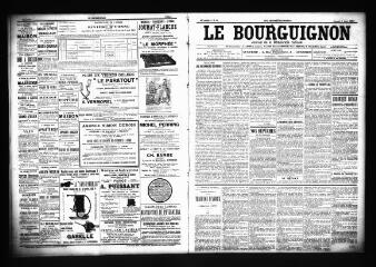 3 vues  - Le Bourguignon : journal de la démocratie radicale, n° 53, samedi 3 mars 1900 (ouvre la visionneuse)