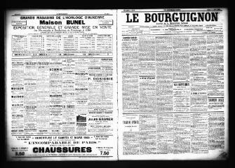 3 vues  - Le Bourguignon : journal de la démocratie radicale, n° 73, mardi 27 mars 1900 (ouvre la visionneuse)