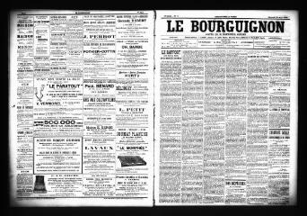 3 vues  - Le Bourguignon : journal de la démocratie radicale, n° 74, mercredi 28 mars 1900 (ouvre la visionneuse)