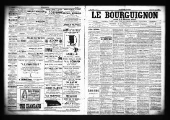 3 vues  - Le Bourguignon : journal de la démocratie radicale, n° 77, samedi 31 mars 1900 (ouvre la visionneuse)