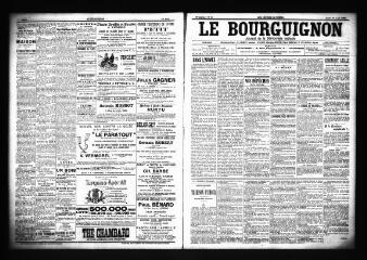 3 vues  - Le Bourguignon : journal de la démocratie radicale, n° 87, jeudi 12 avril 1900 (ouvre la visionneuse)