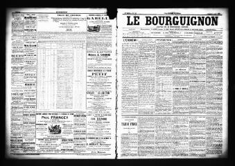 3 vues  - Le Bourguignon : journal de la démocratie radicale, n° 135, samedi 9 juin 1900 (ouvre la visionneuse)
