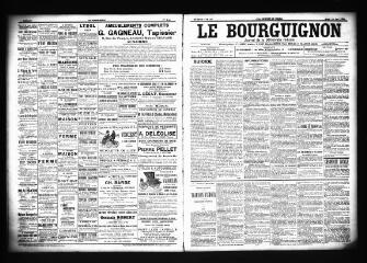 3 vues  - Le Bourguignon : journal de la démocratie radicale, n° 143, mardi 19 juin 1900 (ouvre la visionneuse)