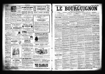 3 vues  - Le Bourguignon : journal de la démocratie radicale, n° 160, dimanche 8 juillet 1900 (ouvre la visionneuse)