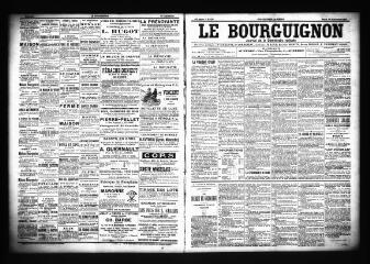 3 vues  - Le Bourguignon : journal de la démocratie radicale, n° 220, mardi 18 septembre 1900 (ouvre la visionneuse)
