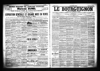 3 vues  - Le Bourguignon : journal de la démocratie radicale, n° 244, mardi 16 octobre 1900 (ouvre la visionneuse)