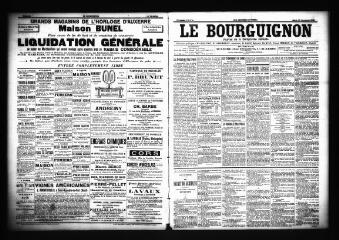 3 vues  - Le Bourguignon : journal de la démocratie radicale, n° 274, mardi 20 novembre 1900 (ouvre la visionneuse)