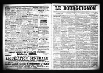 3 vues  - Le Bourguignon : journal de la démocratie radicale, n° 298, mardi 18 décembre 1900 (ouvre la visionneuse)