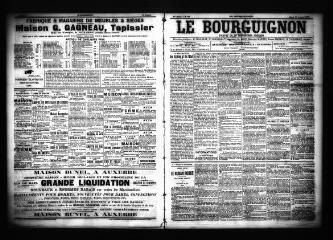 3 vues  - Le Bourguignon : journal de la démocratie radicale, n° 243, mardi 15 octobre 1901 (ouvre la visionneuse)