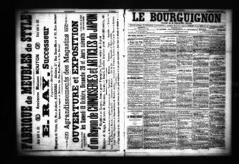 3 vues  - Le Bourguignon : journal de la démocratie radicale, n° 248, dimanche 20 octobre 1901 (ouvre la visionneuse)