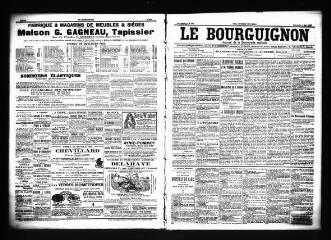 3 vues  - Le Bourguignon : journal de la démocratie radicale, n° 107, dimanche 4 mai 1902 (ouvre la visionneuse)