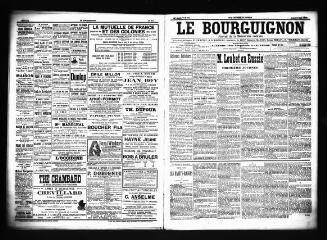 3 vues  - Le Bourguignon : journal de la démocratie radicale, n° 121, jeudi 22 mai 1902 (ouvre la visionneuse)