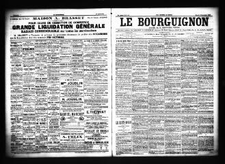 3 vues  - Le Bourguignon : journal de la démocratie radicale, n° 219, mardi 16 septembre 1902 (ouvre la visionneuse)