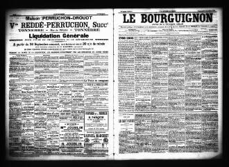 3 vues  - Le Bourguignon : journal de la démocratie radicale, n° 228, vendredi 26 septembre 1902 (ouvre la visionneuse)