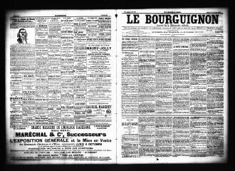 3 vues  - Le Bourguignon : journal de la démocratie radicale, n° 249, mardi 21 octobre 1902 (ouvre la visionneuse)