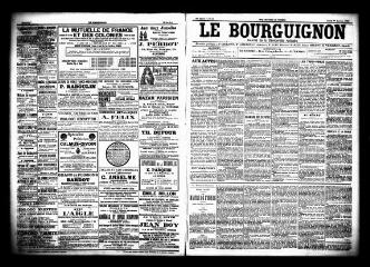 3 vues  - Le Bourguignon : journal de la démocratie radicale, n° 12, jeudi 15 janvier 1903 (ouvre la visionneuse)